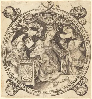The Madonna with the Clock, by Israhel van Meckenem, ink, 1490