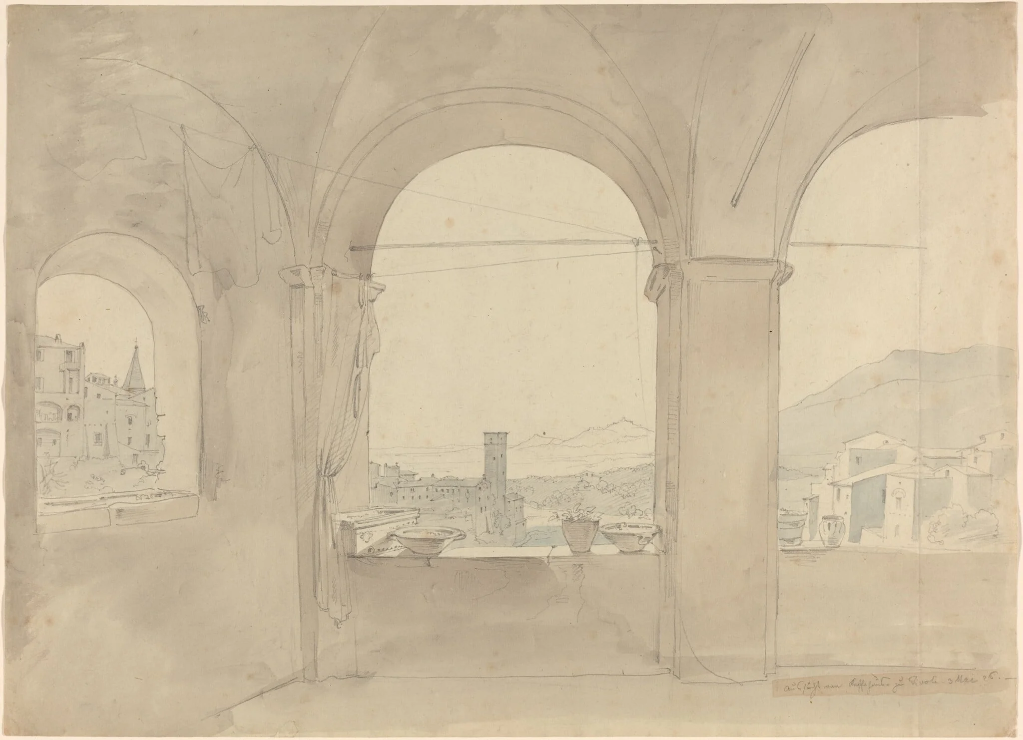 Panorama of Tivoli from a Loggia, detail