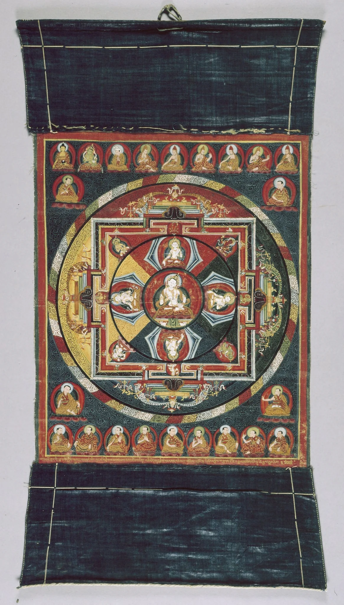 Painted Banner (Thangka) of Vajrasattva Mandala, detail