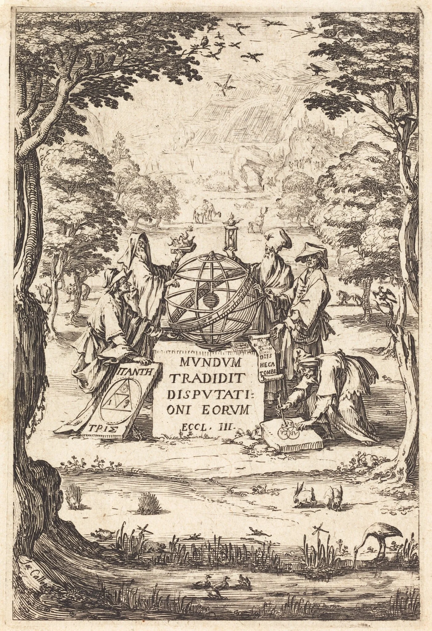 Frontispiece for the Sacred Cosmologia (Title with Astrologers), detail