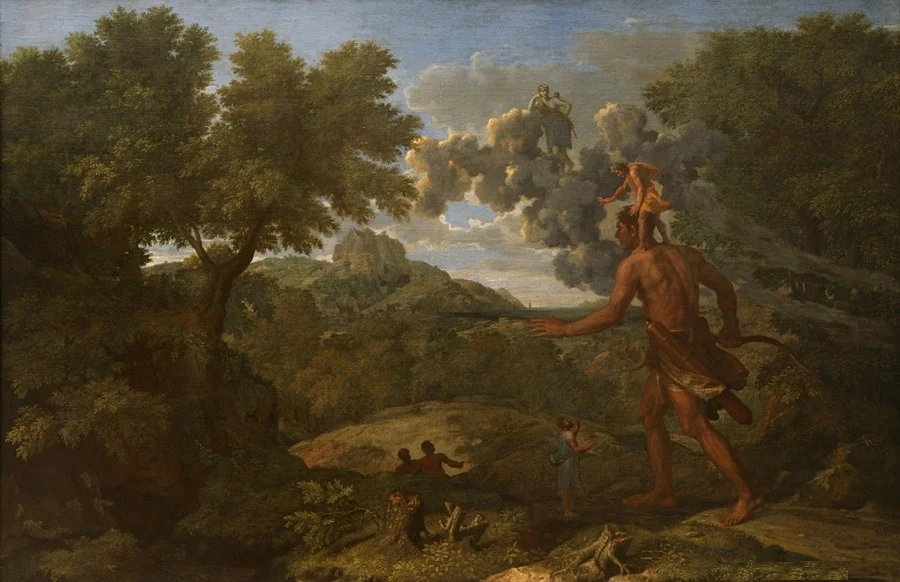 Blind Orion Searching for the Rising Sun, detail