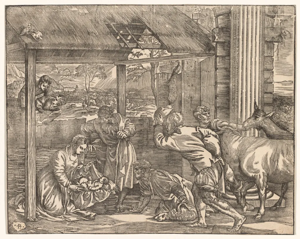 Adoration of the Shepherds, by Niccolo Boldrini, 1504
