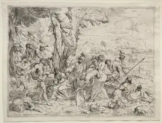 Laban Searching for Idols in Rachel's Baggage, by Giovanni Benedetto Castiglione, 1635