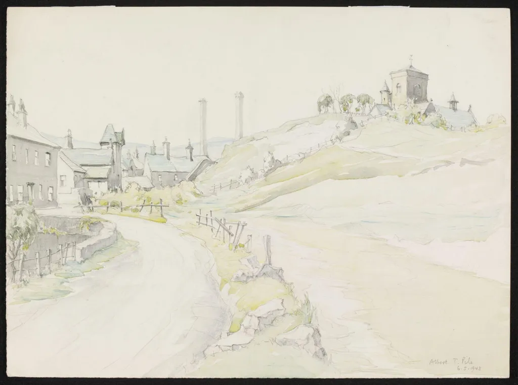 The church and village of Lumb, by Pile, watercolor, 6