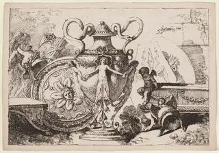 Composition with Antiquities, by Jean Jacques II Lagrenée, ink