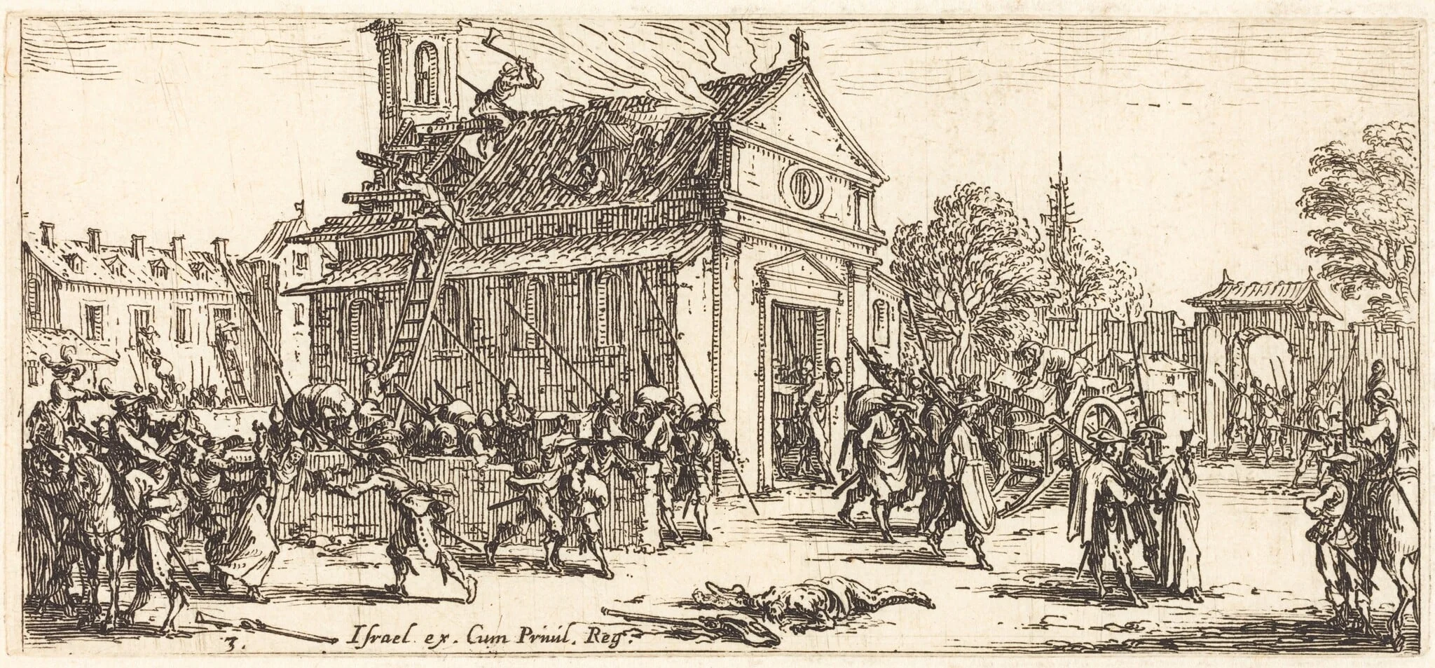 Pillaging a Monastery, detail