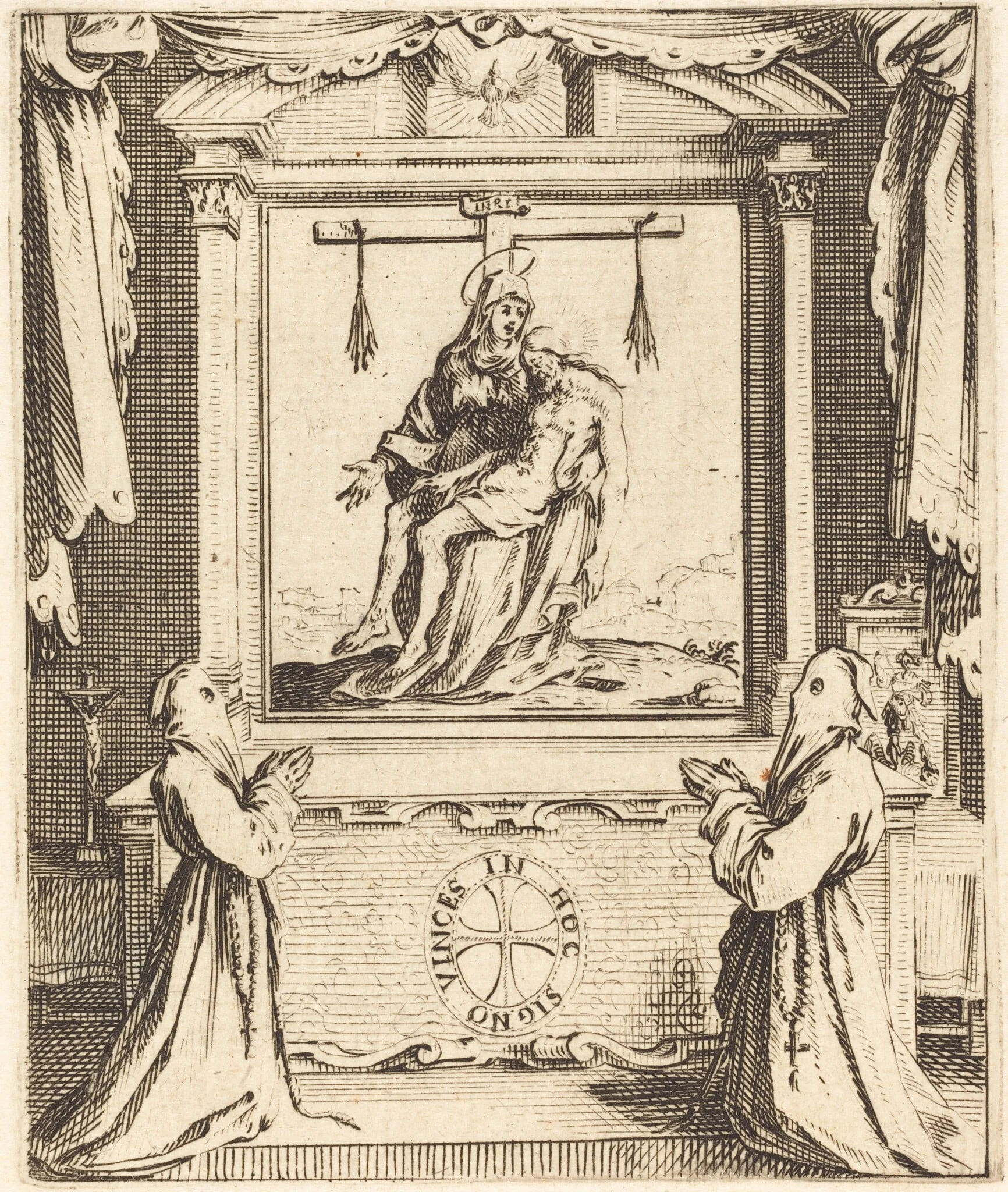 Frontispiece for The Order of the White Penitents at Nancy, detail