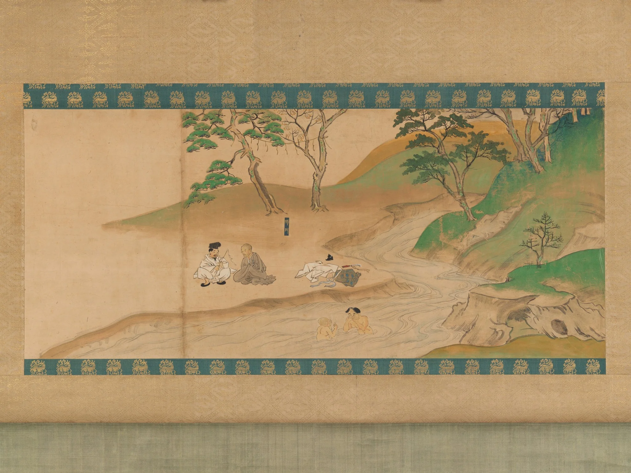 Section of Jin'o-ji Engi Emaki (Konin Shonin E-den), detail