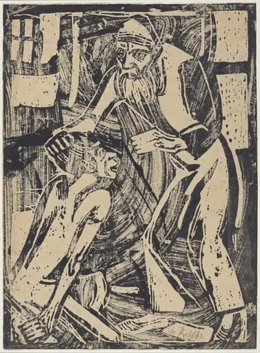 Return of the Prodigal Son, by Christian Rohlfs, ink, 1916