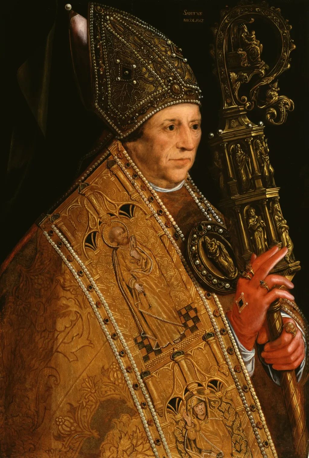 Portrait of St Nicholas, by Jacob de Punder, oil, 1563