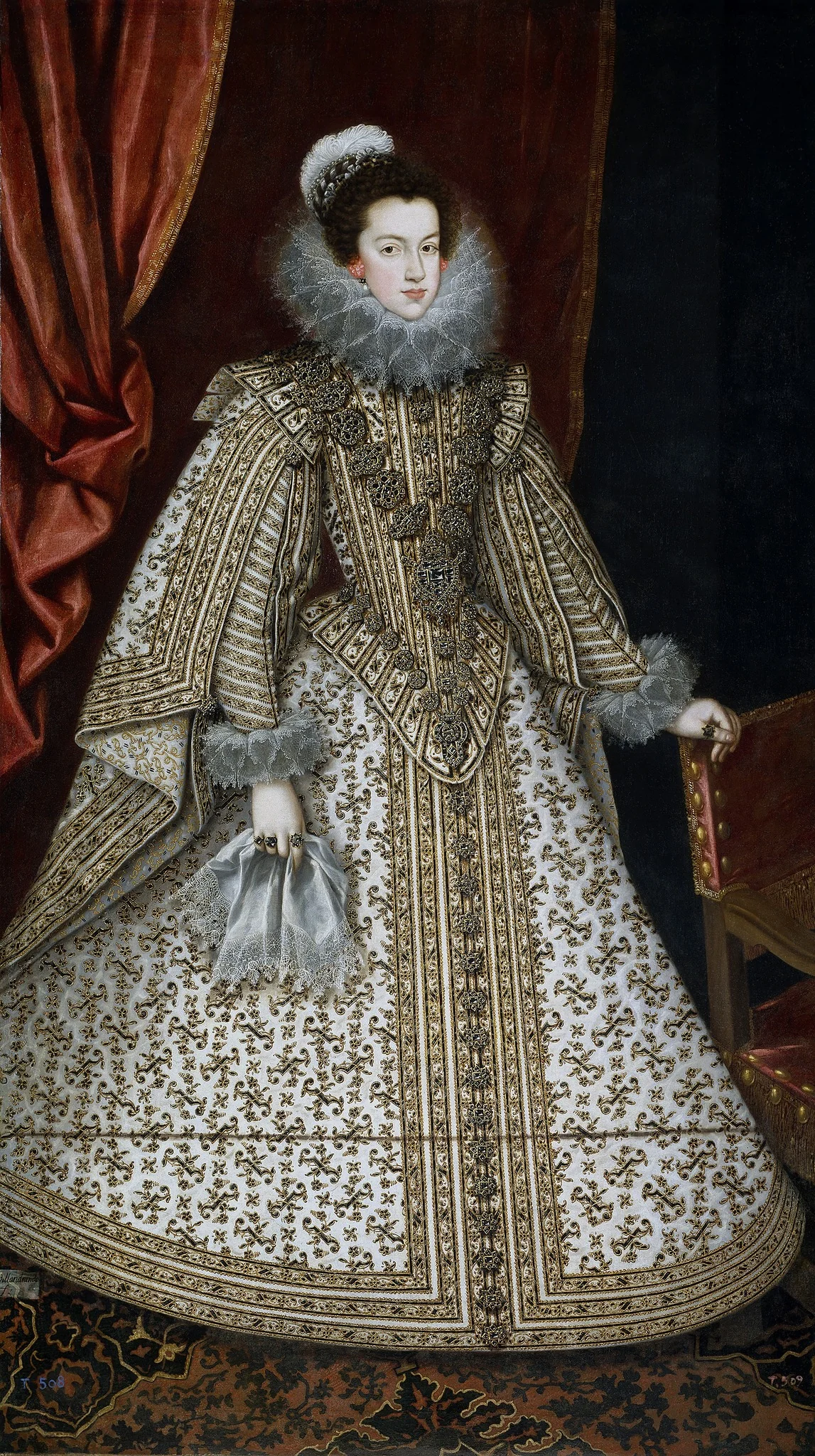 Isabel de Borbón, Wife of Philip IV, detail