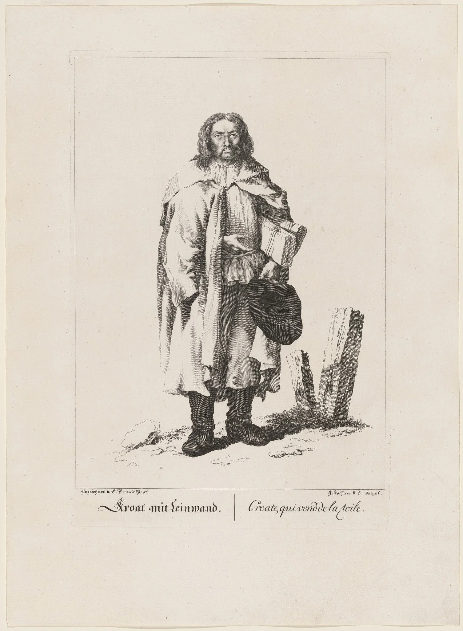 Kroat mit Leinwand (Linen Merchant), detail