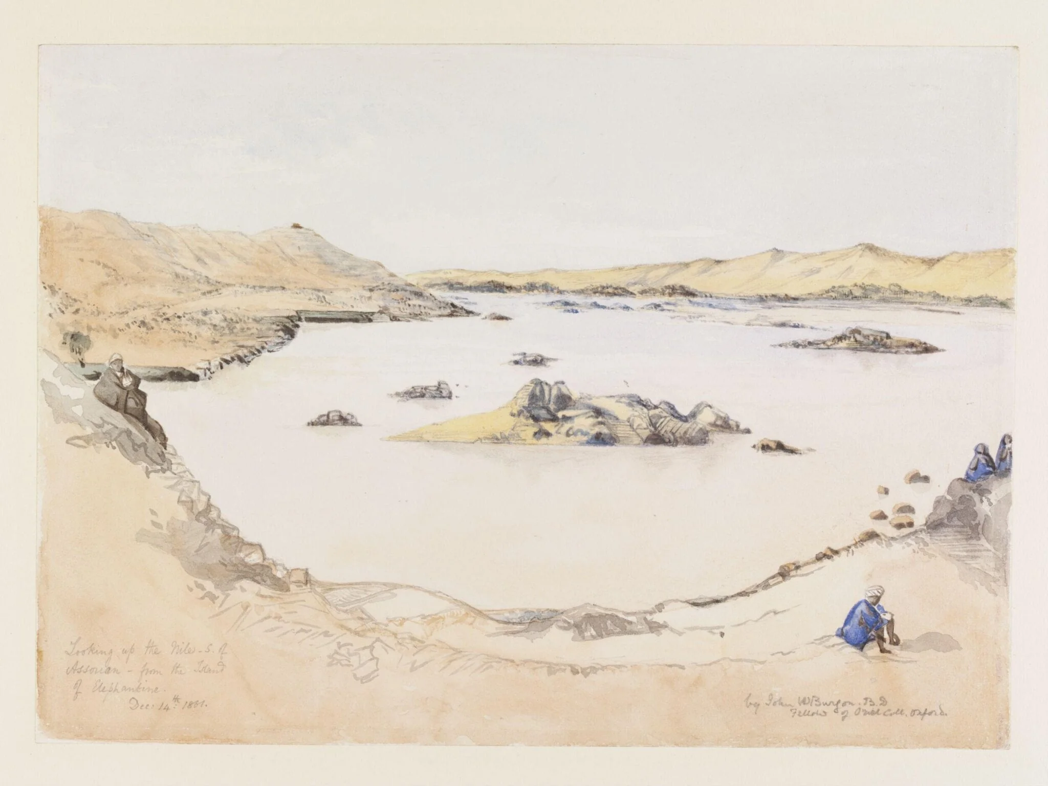 Looking up the Nile, south of Aswan, detail