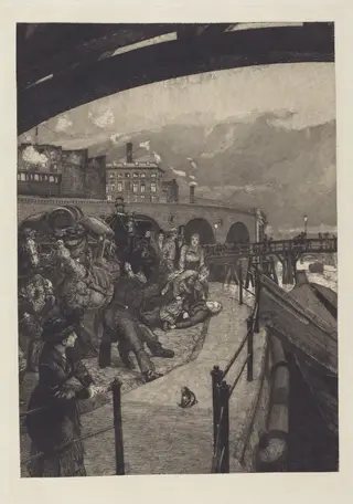 Ein Mord (A Murder), by Max Klinger, ink, 1883