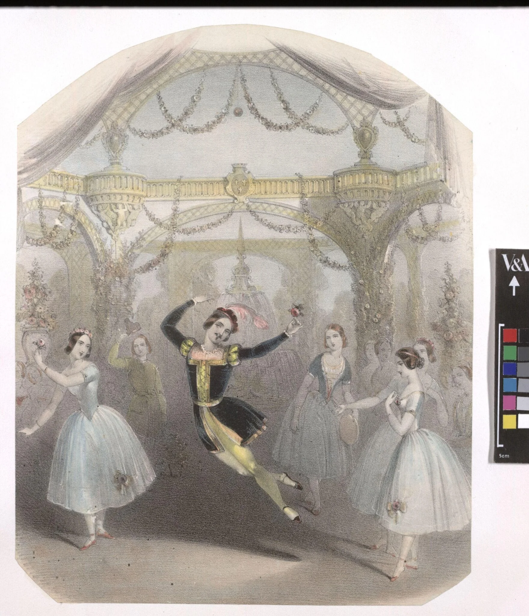 Print of Arthur Saint-Léon in La Esmeralda, detail