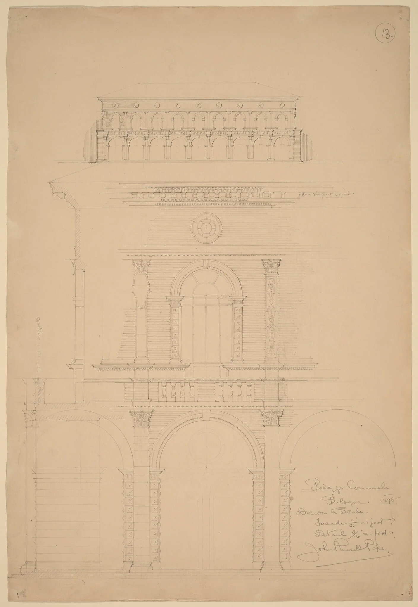 Palazzo Communale, Bologna, detail
