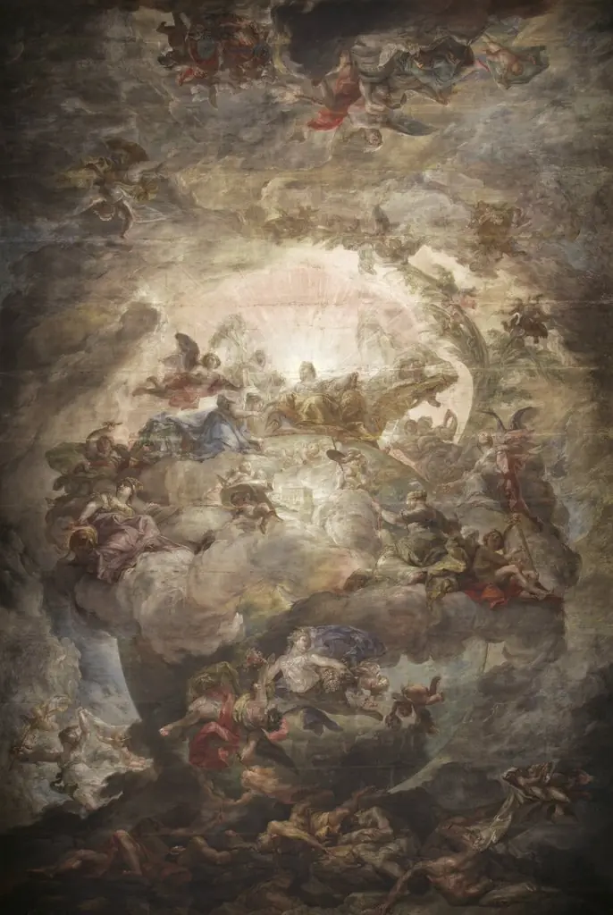 Allegory of the donation of the Casino to Queen María Isabel de Braganza by the Municipality of Madrid, by Vicente López Portaña, tempera, 1818