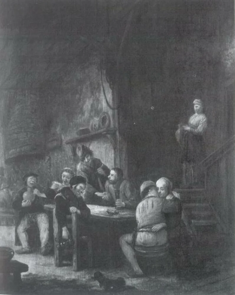 Peasants Drinking, detail