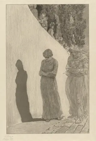 Disgrace (Schande): pl. 9, by Max Klinger, ink, 1878