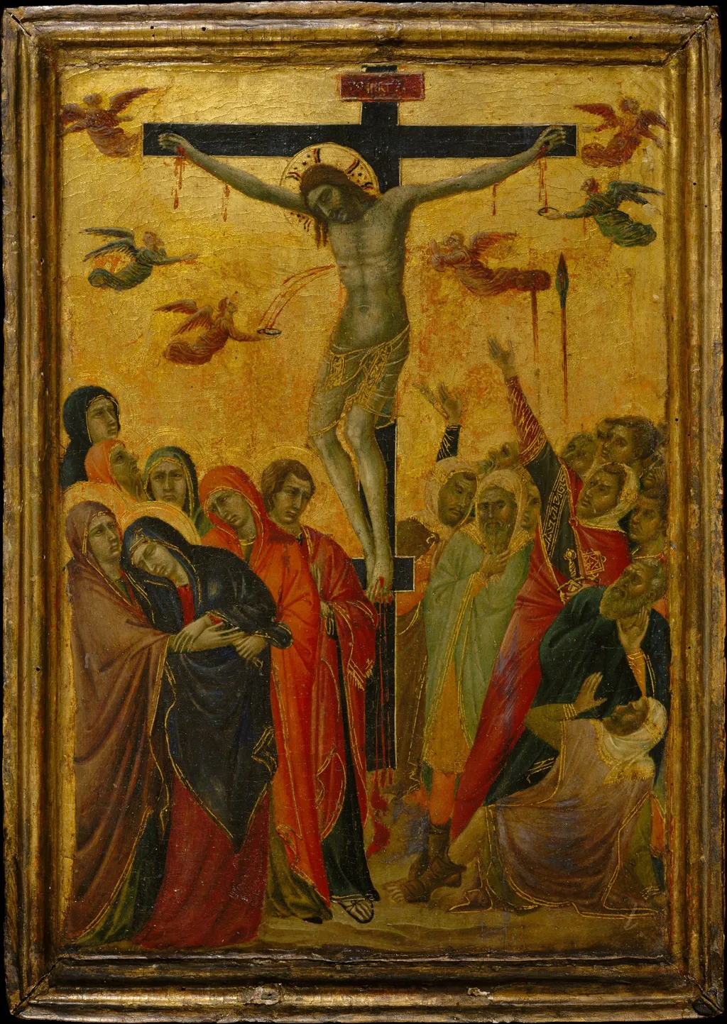 The Crucifixion, by Segna di Bonaventura, tempera, 1315
