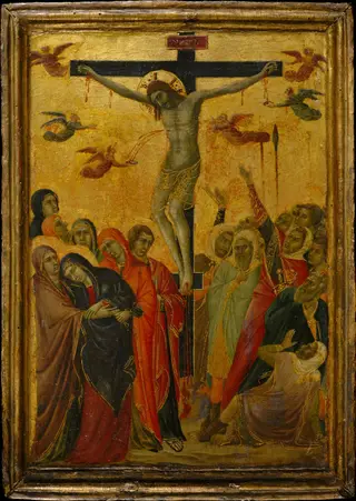 The Crucifixion, by Segna di Bonaventura, tempera, 1315
