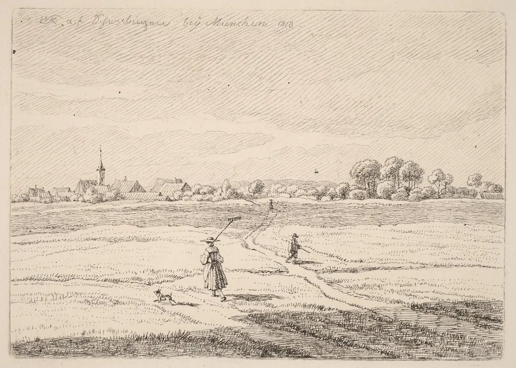 Schwabing, by Wilhelm von Kobell, ink, 1818