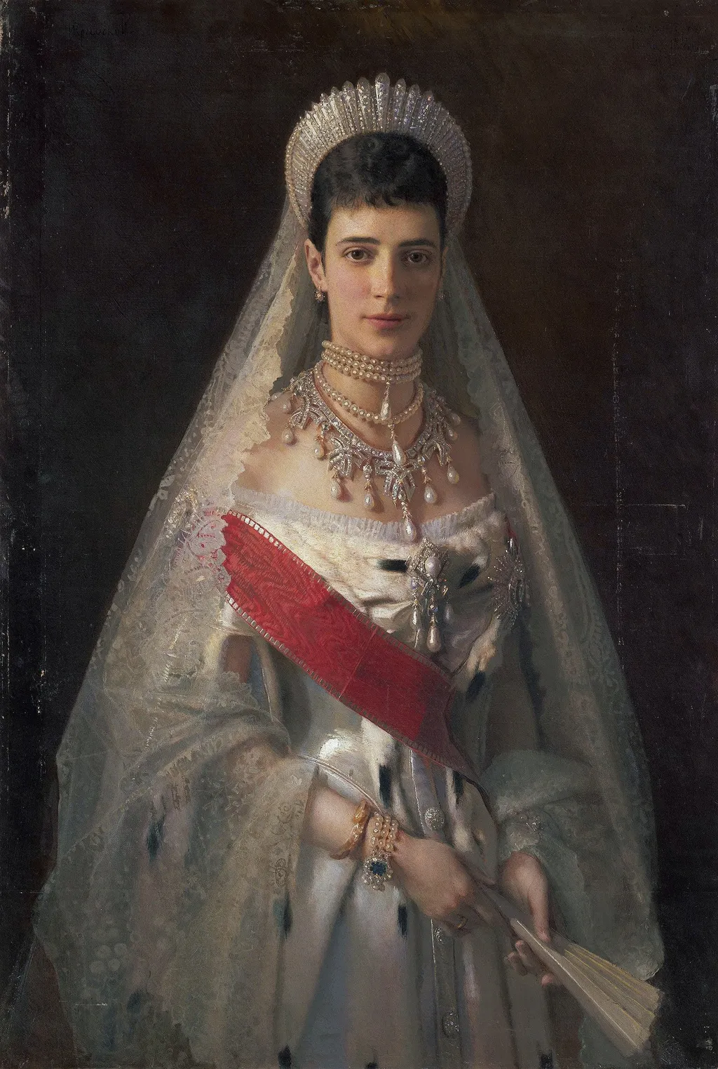 Portrait of Empress Maria Feodorovna, by Ivan Kramskoi, oil