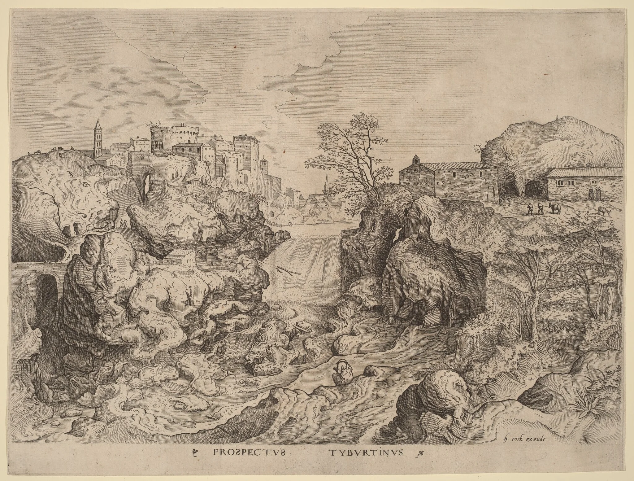 Prospectus Tyburtinus (View of the Tiber), detail