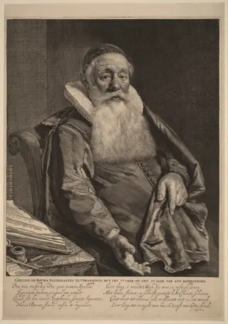 Gellius de Bouma, by Cornelis Visscher, ink, 1646