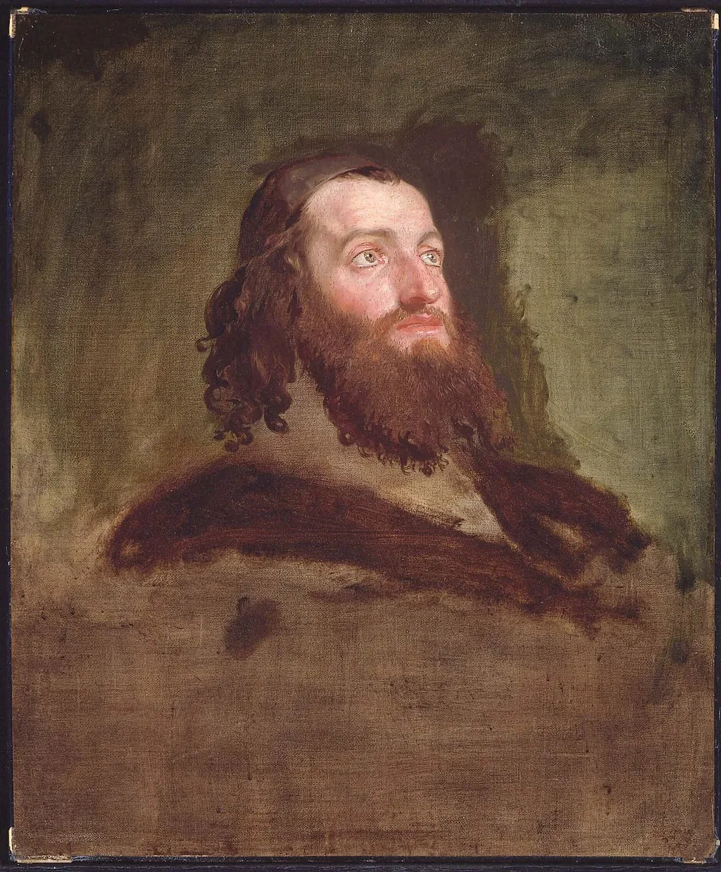 Head of a Jew, by Washington Allston, oil, 1817