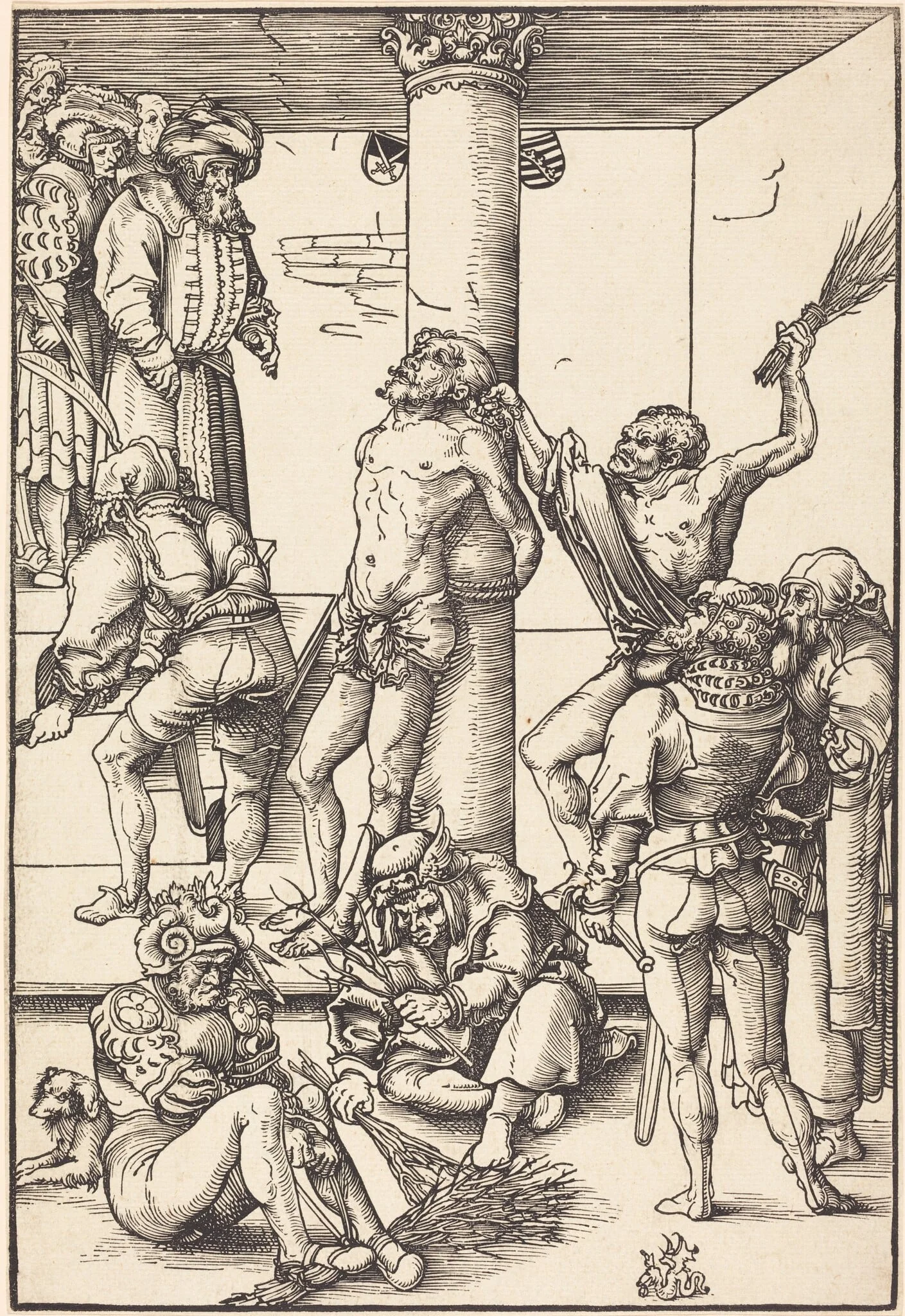 The Flagellation, detail