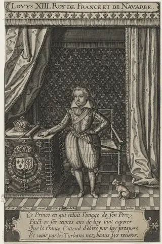 Louis XIII, King of France, by Léonard Gaultier, ink, 1601
