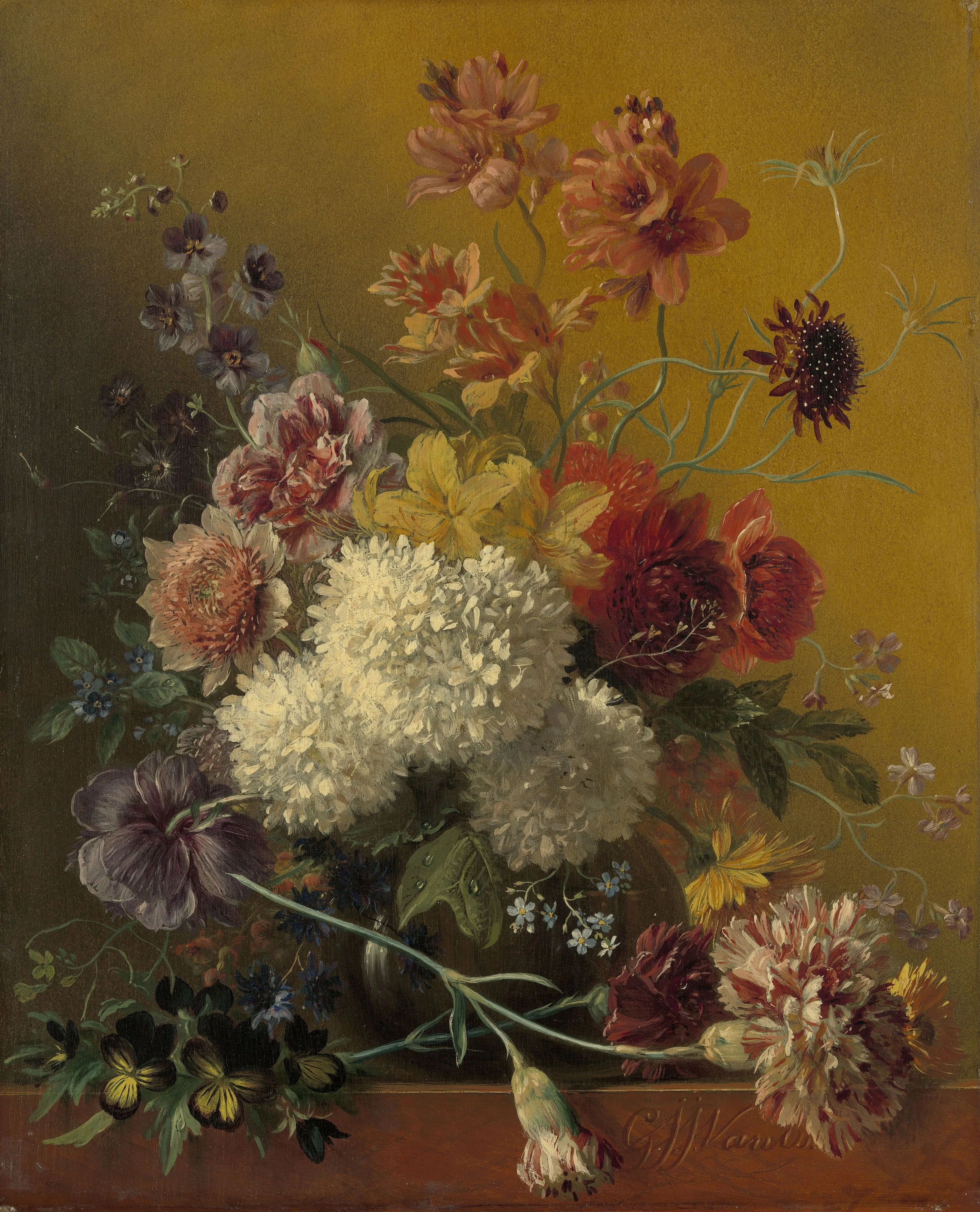 Flower still life, detail