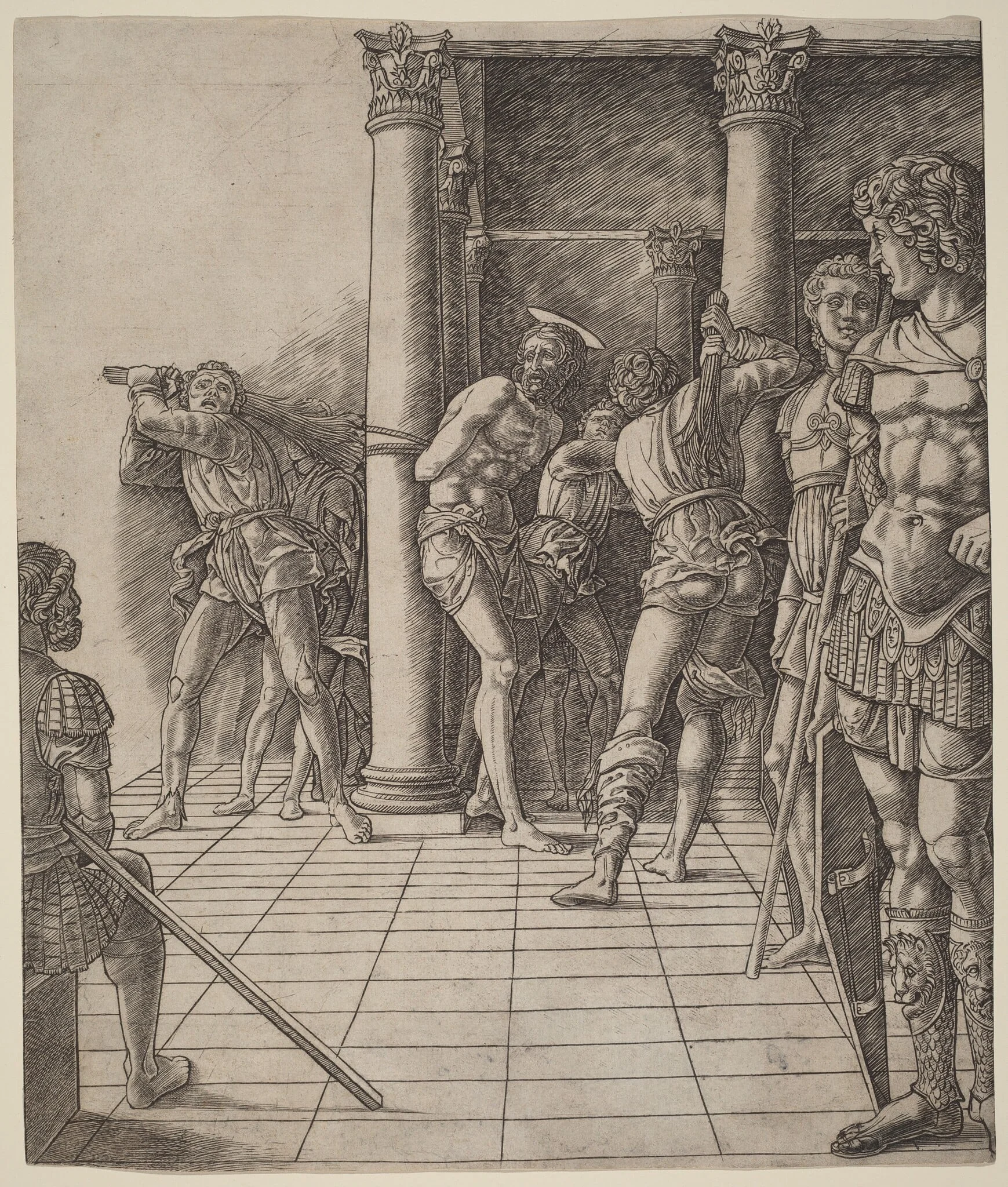 Flagellation of Christ, with the Pavement, detail