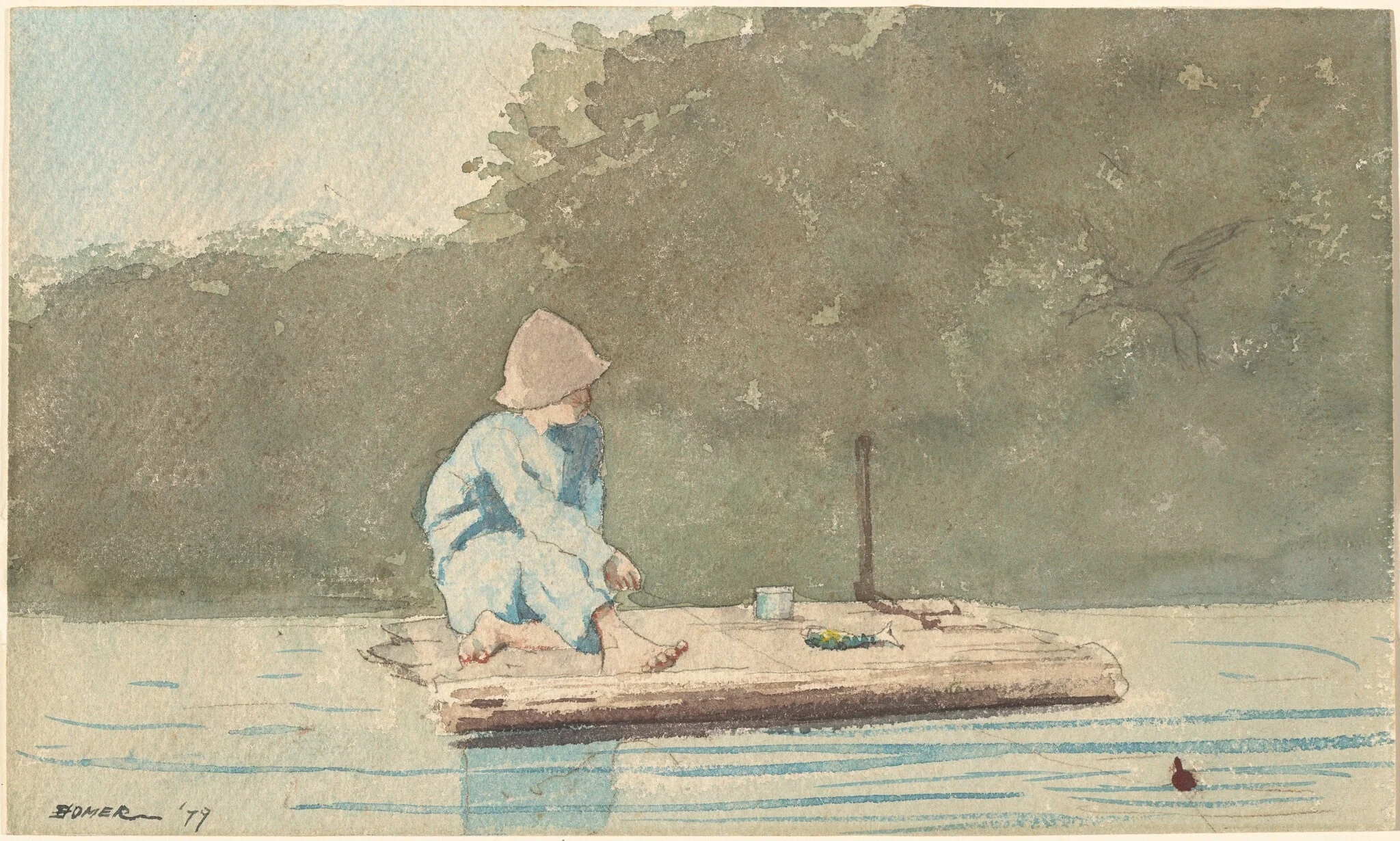 Boy on a Raft, detail