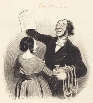 Un Grand homme de plus, by Honoré Daumier, ink, 1844