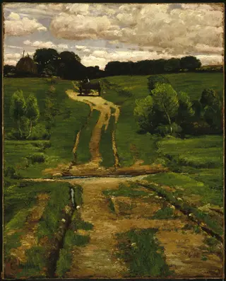 A Back Road, by Childe Hassam, oil, 1892