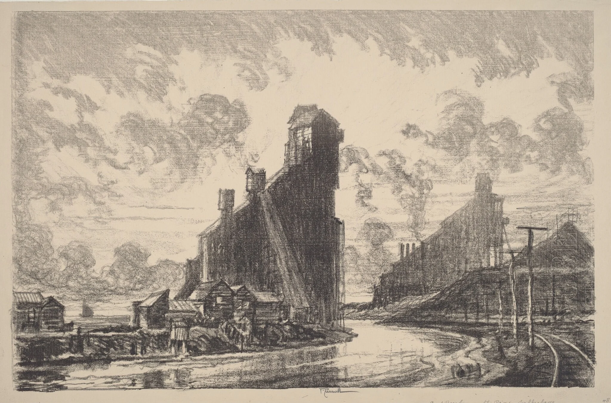 Coal Breaker on the River, detail