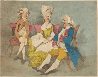 Two Strings to Your Bow, by Thomas Rowlandson, ink, 1800