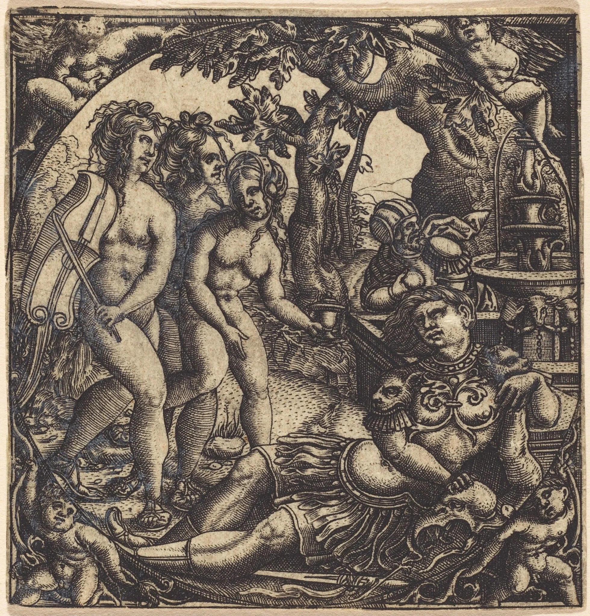 The Judgment of Paris, detail