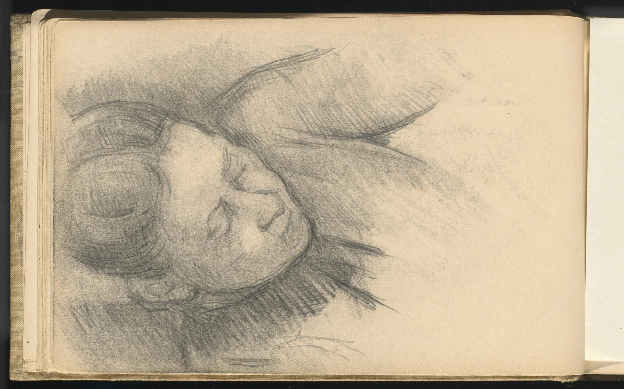 Woman Leaning Forward, detail
