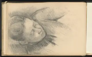 Woman Leaning Forward, by Paul Cézanne, graphite, 1892