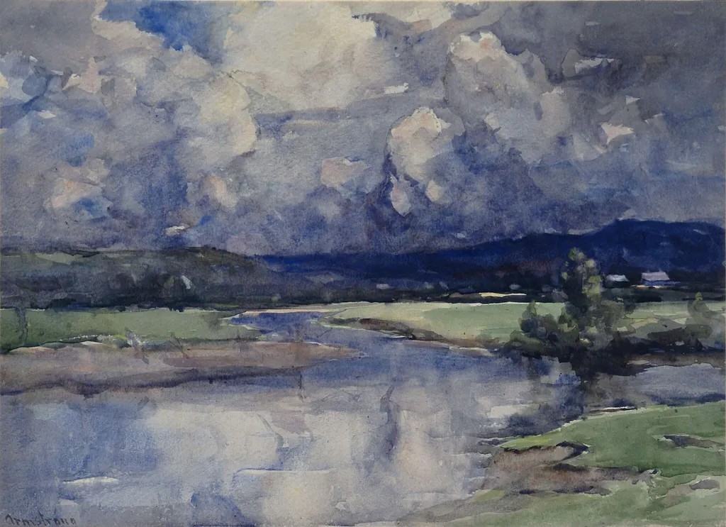 Cloud Chariots, by Francis Abel William Taylor Armstrong, watercolor, 1870