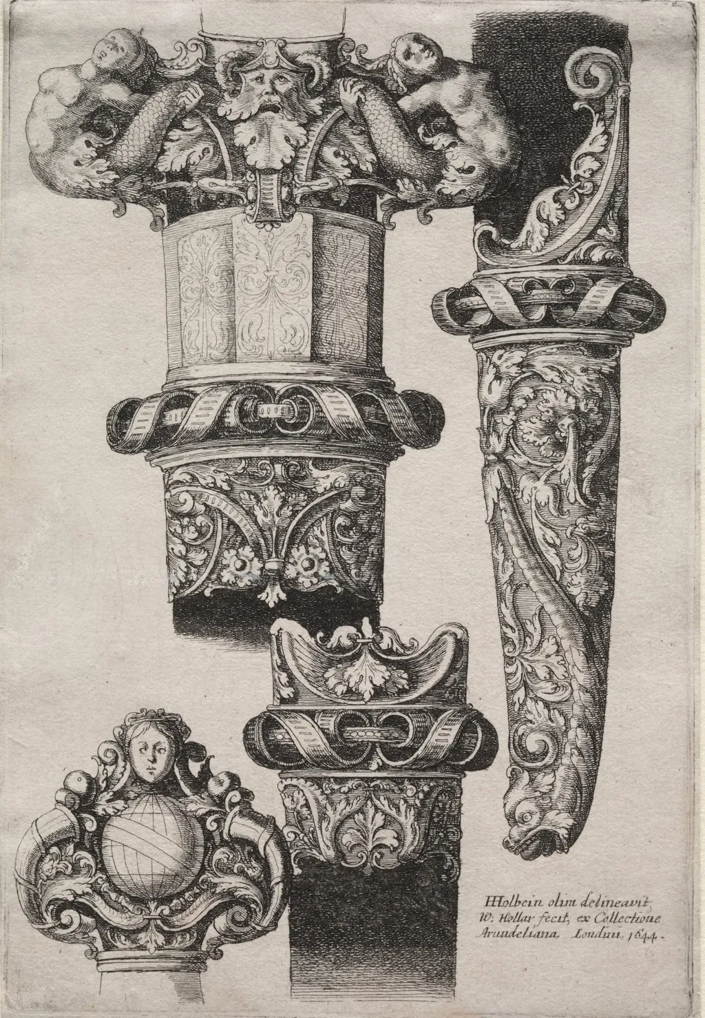 Design for Daggers, by Wenceslaus Hollar, 1644