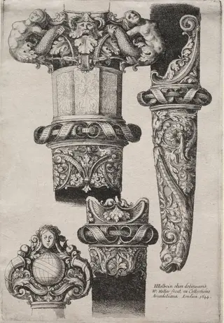 Design for Daggers, by Wenceslaus Hollar, 1644
