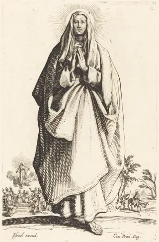The Virgin, by Jacques Callot, ink, 1631