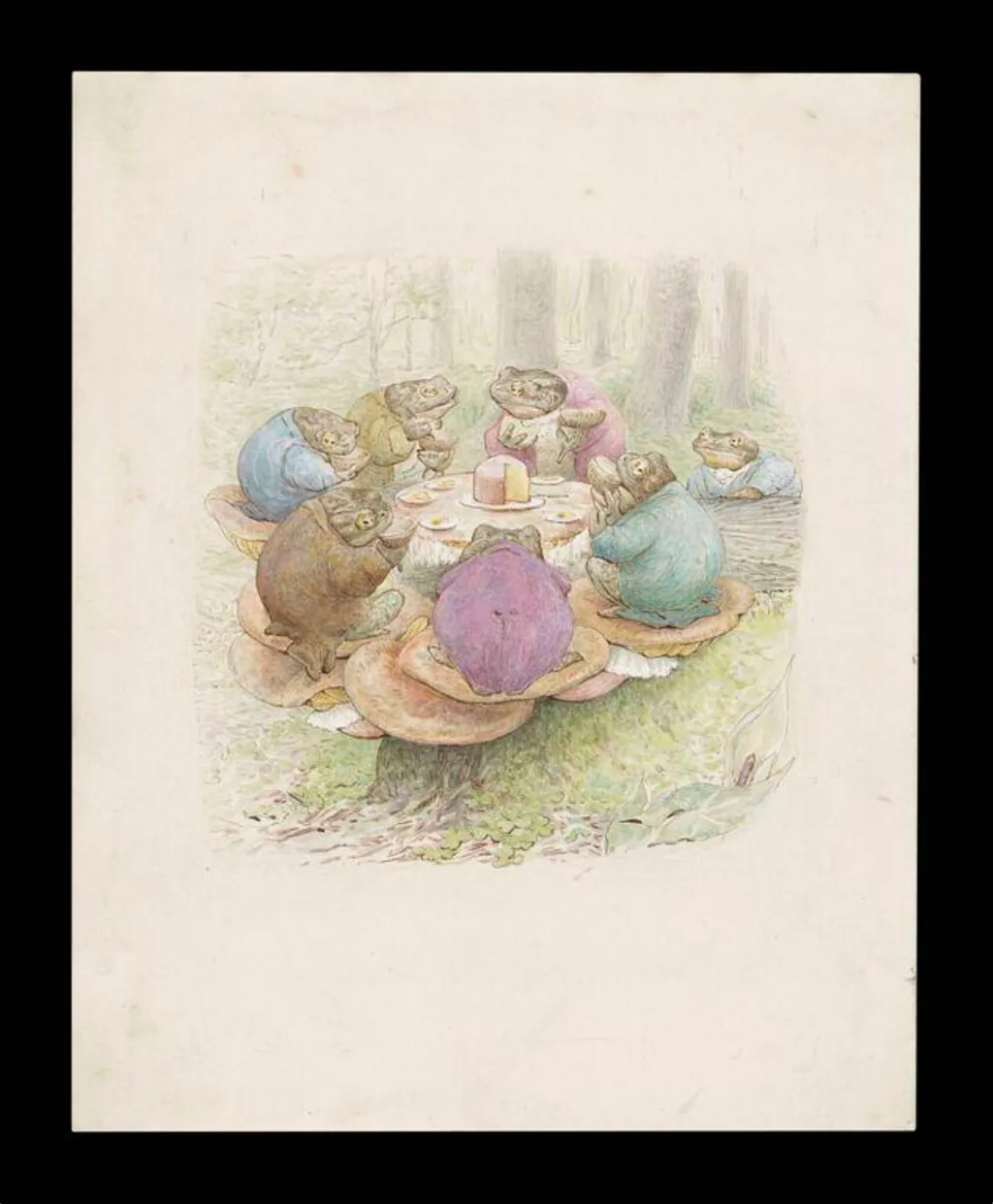 The Toads' Tea Party, by Beatrix Potter, watercolor, 1905