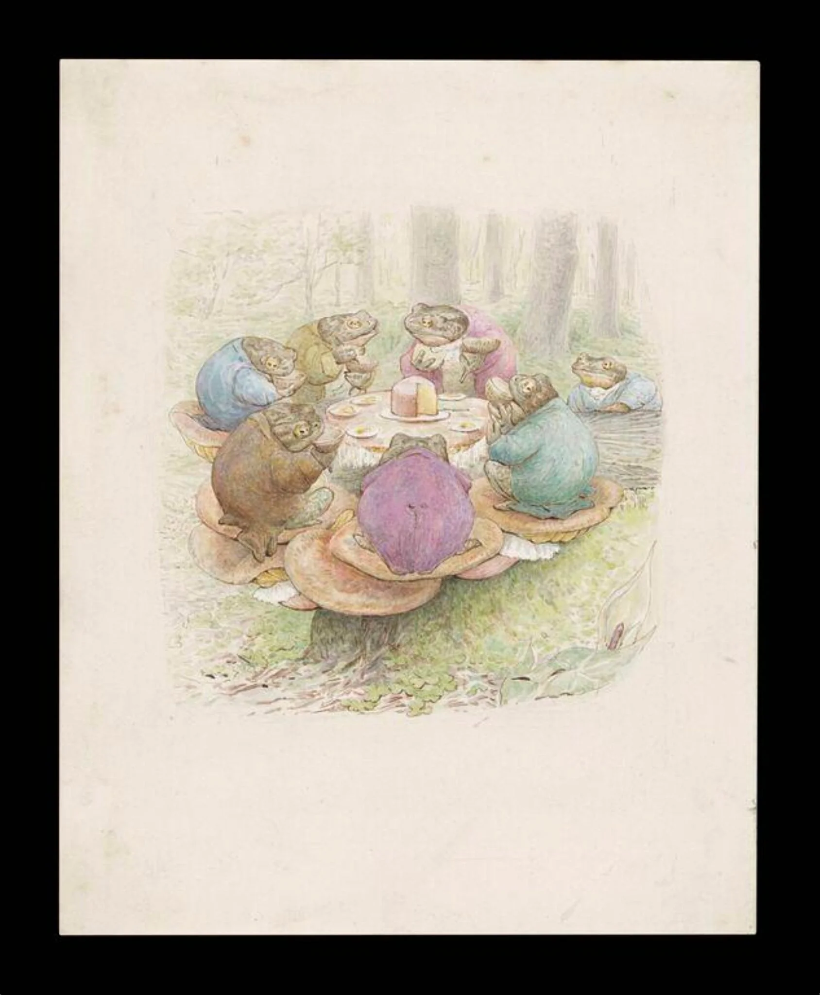 The Toads' Tea Party, detail