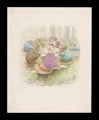 The Toads' Tea Party, by Beatrix Potter, watercolor, 1905