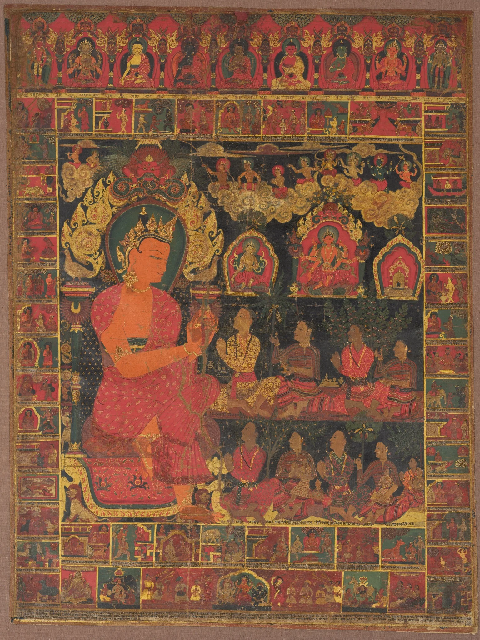 Bejeweled Buddha Preaching, detail